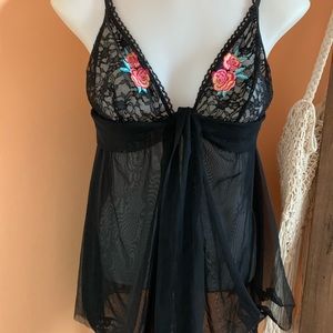 Victoria’s Secret Black Tie Top Night Wear